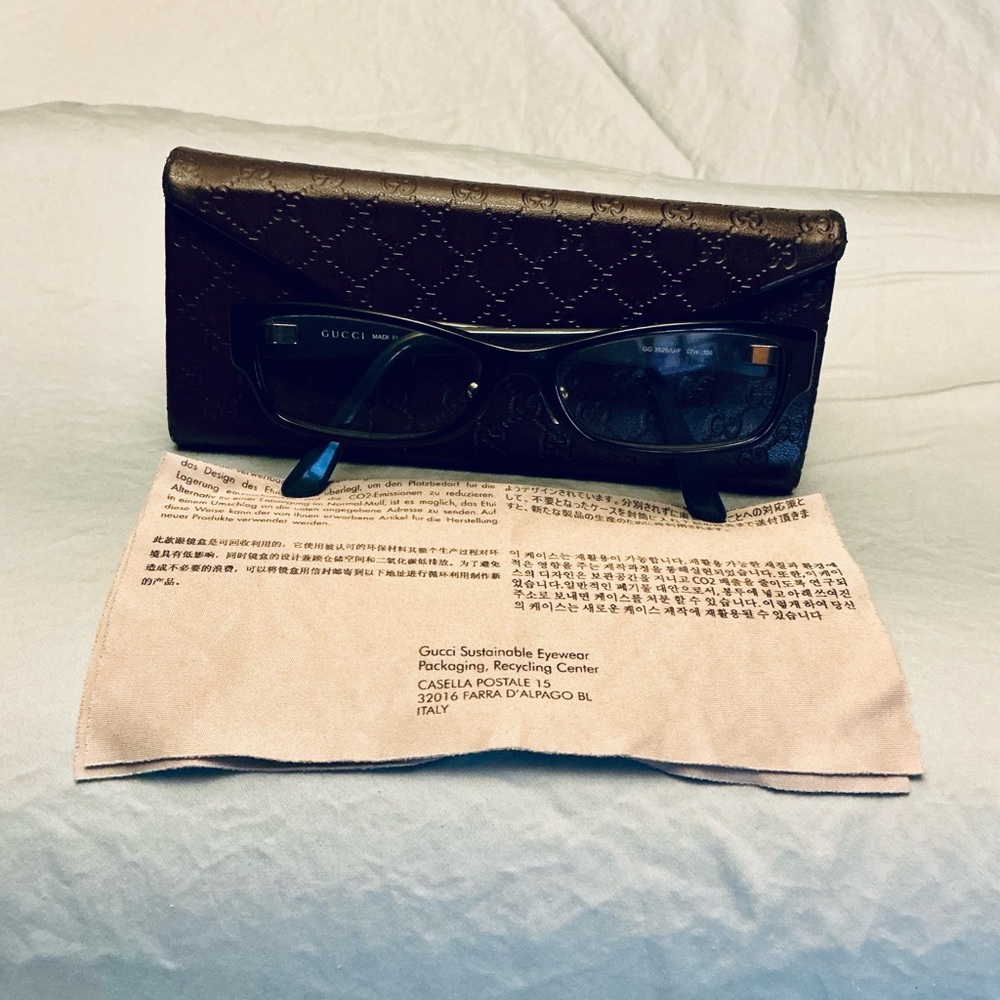 Gucci Black Eyeglasses with Case